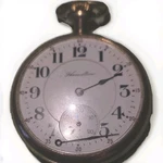 Hamilton 17 Jewels Open Face Pocket Watch Gold Filled Yellow Case White Dial. Fixed Price $205.00.