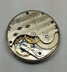 E. Howard & Co. No. 4 15J Hunting Pocket Watch Movement 1888 Working. Fixed Price $329.00.