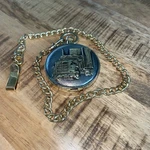 Embassy Pocket Watch By Gruen With Truck On Cover Gold & Silver. Fixed Price $15.99.