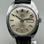 Vintage Westclox Mens Watch 35MM Silver Tone Automatic 17 Jewels Day Date Black. Fixed Price $62.99.