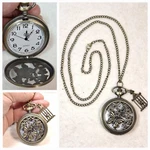Butterfly Pocket Watch Quartz Fashion Jewelry Necklace Floral New Bronze Tone. Fixed Price $12.99.