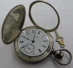 Waltham Dueber Coin Silver Hunting Pocket Watch 18S 1893 15J. Bartlet #1,639,631. Fixed Price $450.00.