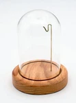 Pocket Watch Glass Display Dome 3" X 4" With Solid Wood Base. Fixed Price $17.95.