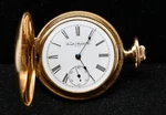 1894 Trenton 7 Jewel Half Hunter Gold Filled Pocket WATCH#WATCH053. Fixed Price $540.00.