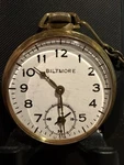 Biltmore Antique Pocket Watch With Chain. Fixed Price $59.00.