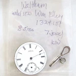 Waltham William Ellery Pocket Watch Movement Jewel - Size Model 1873. Fixed Price $29.99.