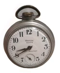 Vintage Nickel Finish Plain Westclox Scotty Wind Up Pocket Watch Original Box. Fixed Price $59.99.
