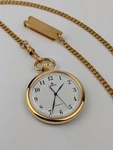 Vtg New Stock Lorus Gold Tone Open Face 36MM Pocket Watch V501-0A00. Fixed Price $21.24.