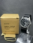 Mint Benrus DTU-2A P-svbk Military Black Round Quartz Men's Watch Japan. Fixed Price $209.99.