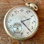 1928 Elgin 16S Model - 17 Jewels Pocket Watch 10K Rolled Gold Keystone Case. Fixed Price $175.00.