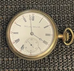Antique Hamilton Pocket Watch Grade 975 17J 16S Gold Filled Sidewinder Runs. Fixed Price $215.00.