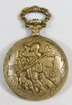 Vtg Marcel Pocket Watch Fantastic Hunting Hunter Dogs Goldtone 17 Jewels Swiss. Fixed Price $83.99.