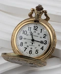 Sergio Valente Eagle Pocket Watch Quartz (new Battery) Great Gift - 1338B. Fixed Price $16.99.
