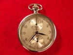 Ed Heuer & Co. Swiss Valjoux 61 Pocket Chronograph W/2 Registers, 1/5 Second Rec. Fixed Price $3500.00.