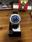Coleman 40-768 Blue Dial Diver Watch 30M Japan Movement Nylon Band. Fixed Price $24.50.