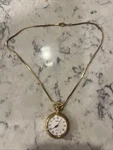 Vintage Armitron Ladies Pocket Watch Pendant Quartz Parts Repair Wth Chain As Is. Fixed Price $12.00.