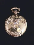 Vintage Watch: Quartz Gold Tone American Eagle Pocket Watch, 1.75INCHES. Fixed Price $10.95.
