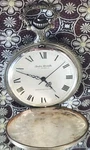 Vtg Pocket Watch Andre Rivalle Gluck Trading Co Hunting Scene Swiss Made 1960S. Fixed Price $44.99.