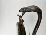 French Art Deco Edgar Brandt Bronze Cobra Snake Serpent Pocket Watch Stand. Fixed Price $7888.00.