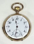 C1900'S 14K Yellow Gold Dunand Repeater Open Face Pocket Watch 29896. Fixed Price $4995.00.