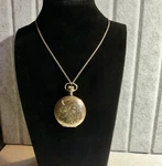 Pendant Watch Elgin Grd 320 Mdl Os Gf 7J Hunter Case 1909 Banks & Bacon Chain. Fixed Price $249.99.