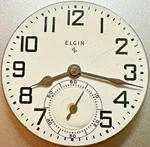 * 1949 16 Size Elgin Gr 574 Box Car Dial 17J Adj Pocket Watch Movt To Fix M24. Fixed Price $49.99.