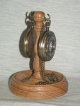 Double Pocket Watch Stand Oak Hanger Display Wooden Holder Unique. Fixed Price $28.20.