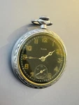 Vintage Elgin 7 J Military Style Nickel Men Pocket Watch-works Not Consistently. Fixed Price $122.00.