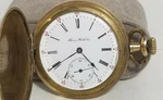 Vintage Illinois Watch Company Gold Tone Pocket Liberty 17 Jewels. Fixed Price $99.95.