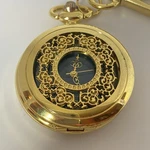 Joy & Iman Pocket Watch Quartz Gold Tone Filigree Teal Blue Face Fresh Battery. Fixed Price $29.99.