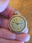 Vintage Waltham Pendant Ladies Pocket Watch Octagon Case Rose Gold Plated. Fixed Price $109.00.