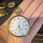 Waltham Open Face Gold Filled Pocket Watch 15 Jewels Roman Dial Manual 2647340. Fixed Price $150.00.