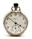 Pocket Watch Berna Dial Porcelain Case Silver 50MM Circa 1910 Restore Parts. Fixed Price $110.00.