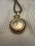 Antique Andre Rivalle 17 Jewels Gold Leaf & Red Enamel Pocket Watch Works. Fixed Price $52.99.
