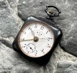 Antique Eterna Alarm Swiss Made Signal Old Square Pocket Watch. Fixed Price $460.00.
