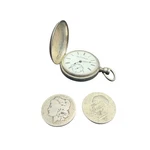 Vintage Elgin Natl Watch Co Pocket W/ 1884 Morgan & 1974 Dollar. Fixed Price $249.99.
