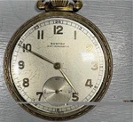Vintage Ruxton Swiss Made Pocket Watch Gold Tone Case. Fixed Price $250.00.