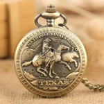 Men's Pocket Watch Vintage Western Cowboy Bronze - "national Finals Rodeo". Fixed Price $23.95.