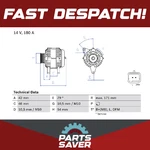 Alternator Fits Fiat Ulysse 179 2.2D 08 11 Bosch K9661544880. Fixed Price $396.12.