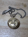 Vintage Watch-it Eagle Pocket Ornate & Chain Gold Tone Quartz. New Battery. Fixed Price $12.99.
