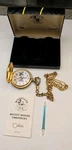 Vintage 1980 Mickey Mouse & Colibri Locomotive Pocket Watch Needs Battery. Fixed Price $49.99.