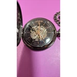Danbury Mint Skeleton Pocket Watch Class Of 2014 Gunmetal Mechanical Wind Chain. Fixed Price $28.00.