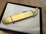 Vintage Colibri 2 Bladed Gold Tone Pocket Knife (great For Pw Chain) New Box. Fixed Price $25.00.