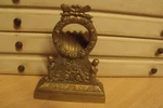 Antique Victorian 6" Cast Brass Cherubs Pocket Watch Stand. Fixed Price $75.00.