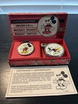 1933 Vtg. Ltd. Ed. Ingersoll Mickey Mouse Pocket Watch W/fob Original Box. Fixed Price $400.00.