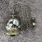 Al Agnew Majestic Encounters Silver Chain Tone Quartz Pocket Watch With Box. Fixed Price $9.58.