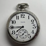 Elgin Pocket Watch Us Pendant Hand Wind & Set 15J S/n: 30972203 10K White Gf 12S. Fixed Price $179.00.