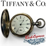 Antique Tiffany Co Sterling Silver Pocket Watch 12S 40MM Running. Fixed Price $2895.00.