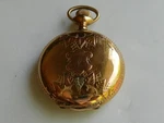 Waltham Hunter Case Multi Color Gold Filled Pocket Watch Running Size. Fixed Price $199.00.