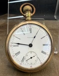 Antique Waltham Pocket Watch Working Roman Numeral Dial Gold Tone Case Vintage. Fixed Price $239.95.
